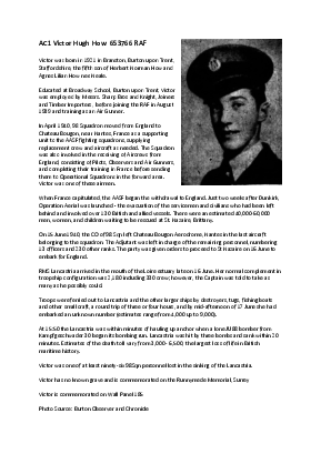 A preview of a PDF biography for How, Victor Hugh